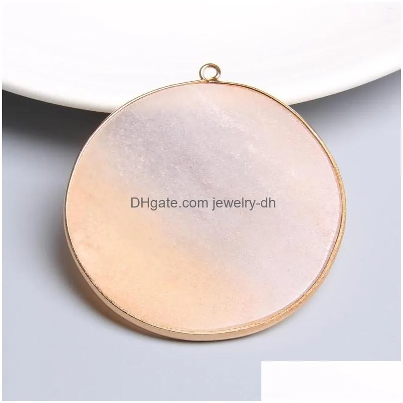 pendant necklaces natural round agates picture stone charm for necklace redstone dalmation pendants jewelry making 51mm wholesale