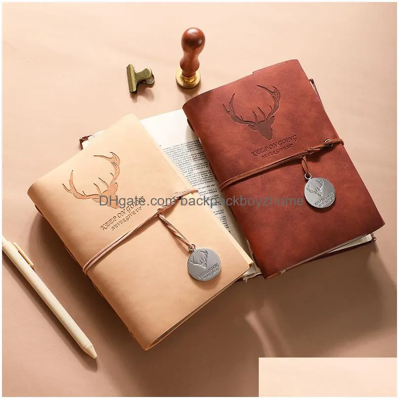 journal notepads 80 sheets paper vintage pu leather note book handmade travel diary sketchbook student gifts