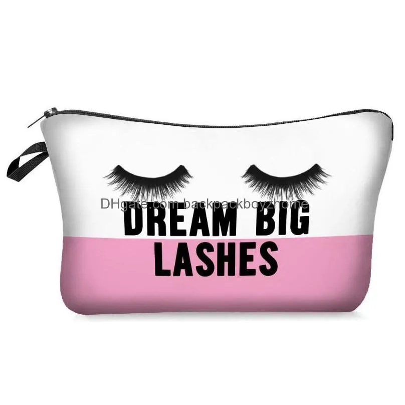 digital bride makeup bags girls brides toiletry pouch lipstick eyelashes cosmetic bag christmas birthday party gift for girl