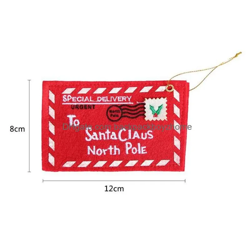 christmas envelope pendant tree accessories christmas gift card holders gift card box candy holder with envelopes xmas small gift bags