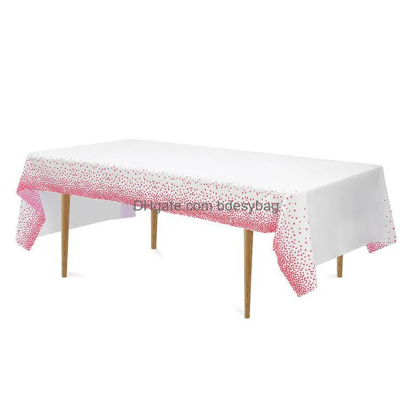 disposable rectangle table covers 54 x 108 inches peva waterproof table cloth for baby shower wedding party picnic bbq birthday supply