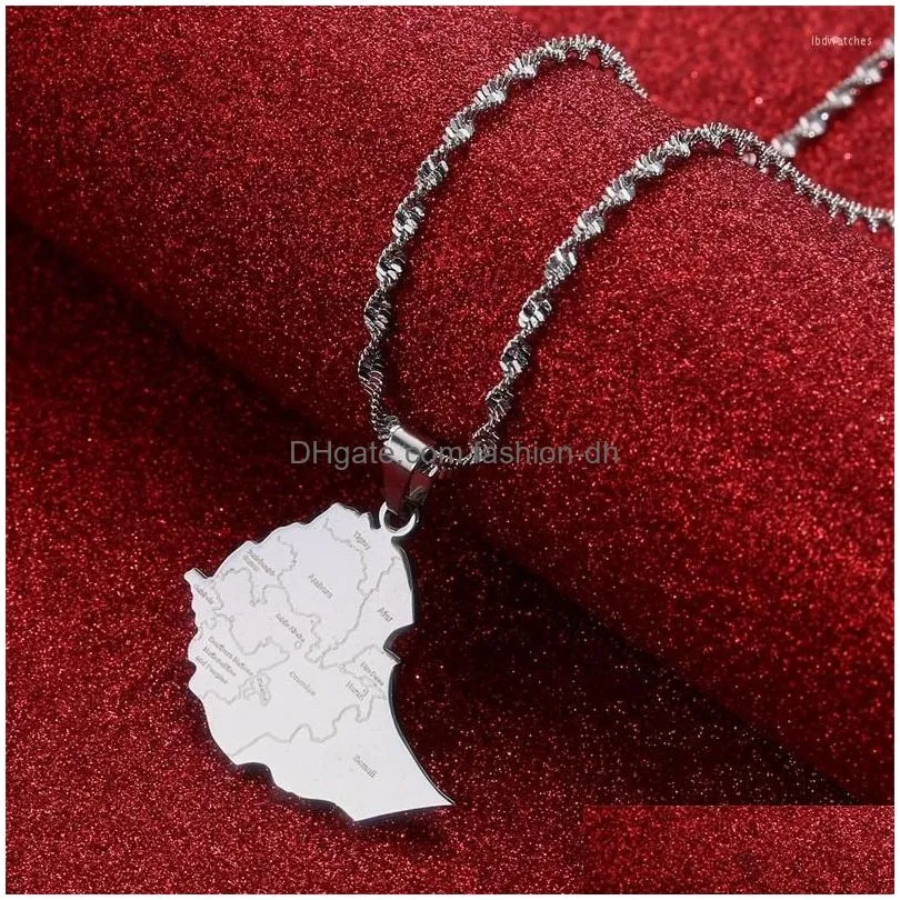 pendant necklaces ethiopia map for women men ethiopian jewelry