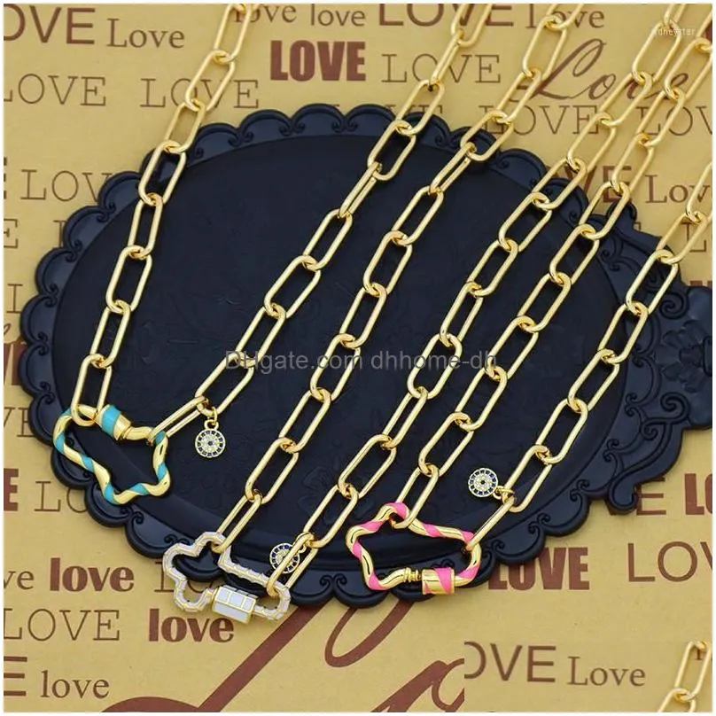 pendant necklaces fashion women cross necklace stainless steel punk link chain small round blue eye multicolor charm jewelry gift