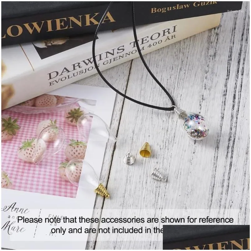 Pendant Necklaces 1 Box Clear Handmade Blown Glass Beads With Brass Bails For Diy Bottle Wind Chime Pendants Jewelry Making Drop Deli Dhxxu From 8 64 DHgate