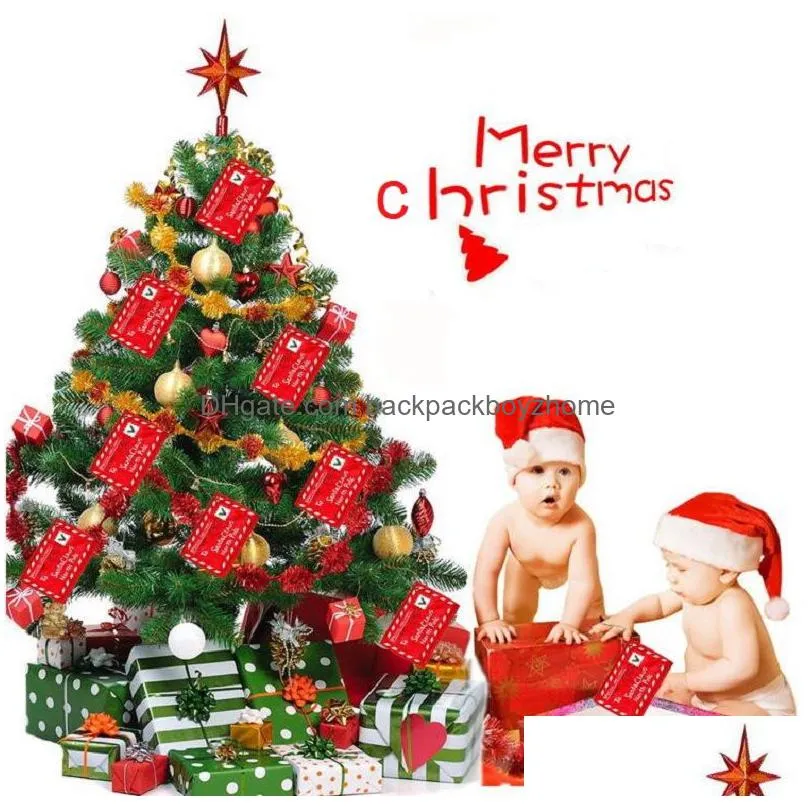 christmas envelope pendant nonwoven xmas postcard holders to santa claus envelopes christmas tree gift card decorations