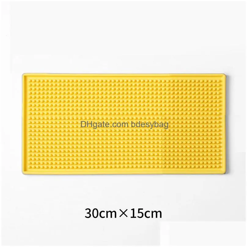 rubber bar service spill mat nonslip flexible barber placemats for home coffee bar restaurant