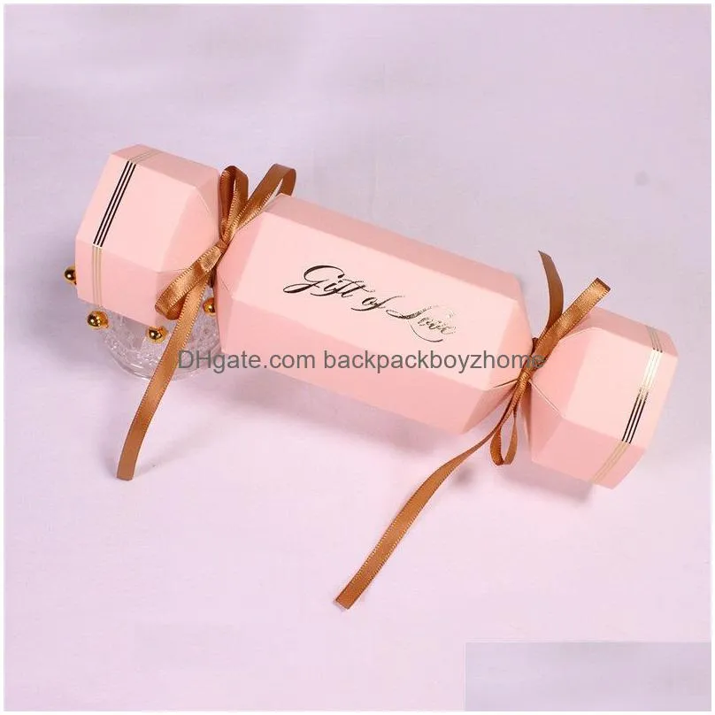 candy shaped box wedding baby shower candy favors box wedding favor box red pink wine color candy boxes with ribbon