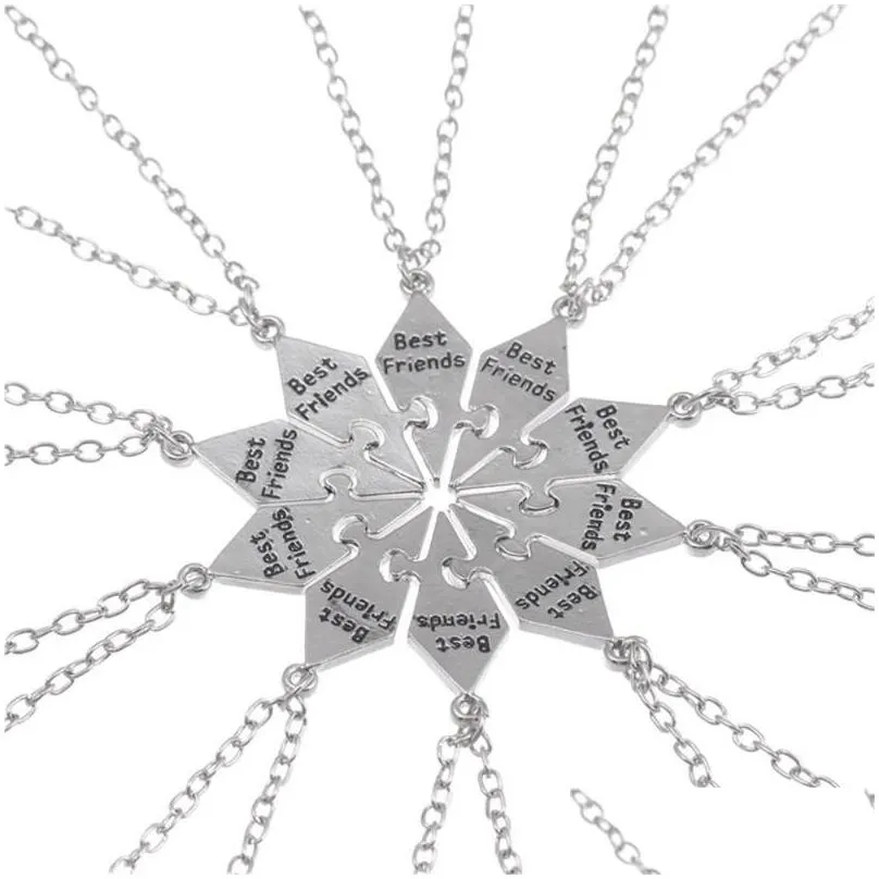 pendant necklaces 3/4/5/6/7/8/9/10pcs friend necklace for women adjustable choker chain stars moon geometric party jewelrypendant