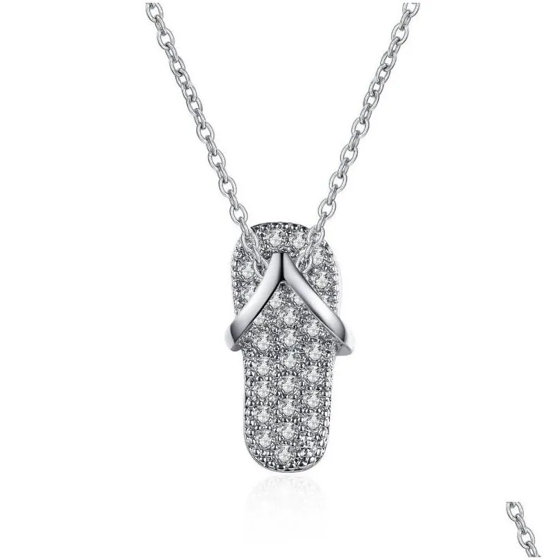 pendant necklaces z versaille women flip flops minimalist gift for girl hip hop jewelry