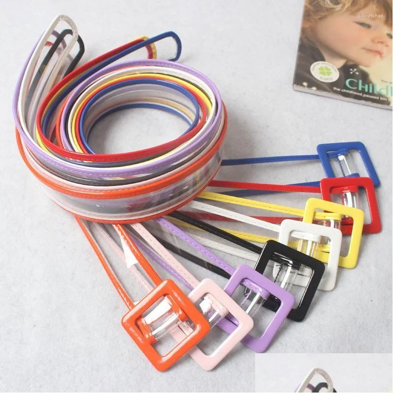 belts huobao women waist belt resin transparent long dress band square buckle candy colors leather strap