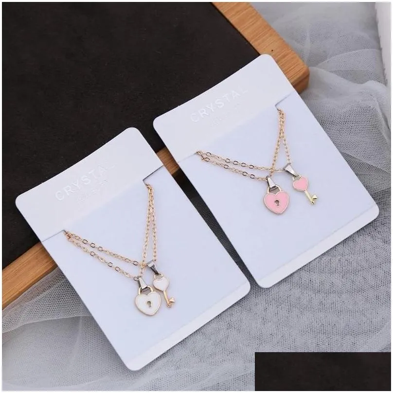 pendant necklaces fashion heart shaped couple tai chi rainbow necklace for friend lady wholesalependant