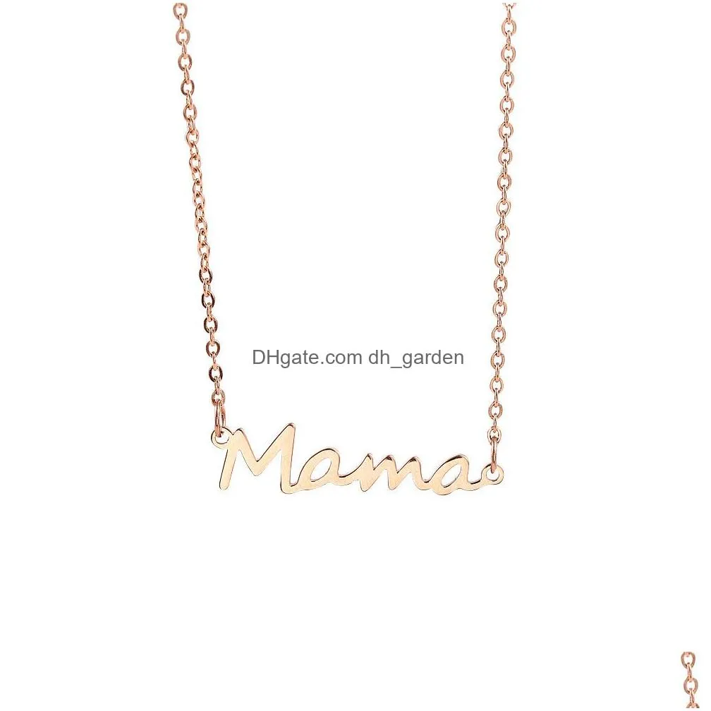 stainless steel letter mama chain bracelets mothers love pendant minimal bracelet silver gold colors jewelry for moms mothers day