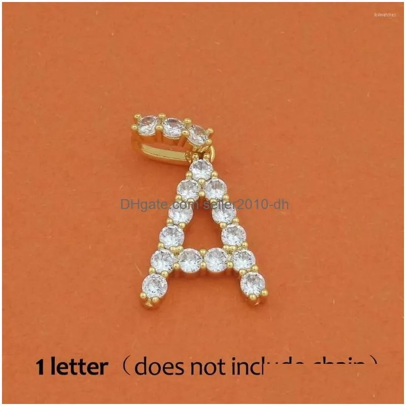 pendant necklaces diy initial name necklace for women zirconia star shape buckle chunky chain jewelry cz fashion alphabet collar