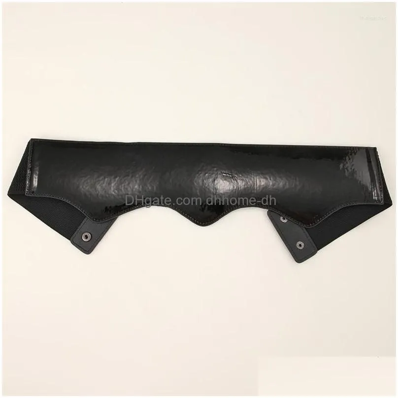 belts simple wide for women leather bright drill slimming body waistband female shaping girdle elastic waist belt cummerbunds