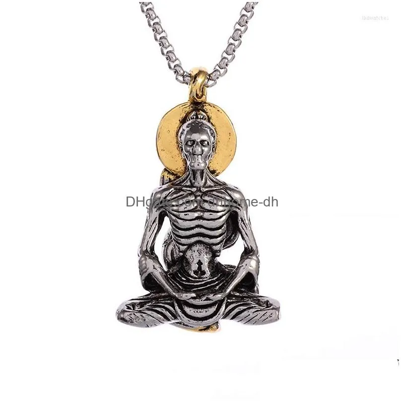 pendant necklaces vintage dervish buddha necklace man woman personality religious amulet jewelry accessories