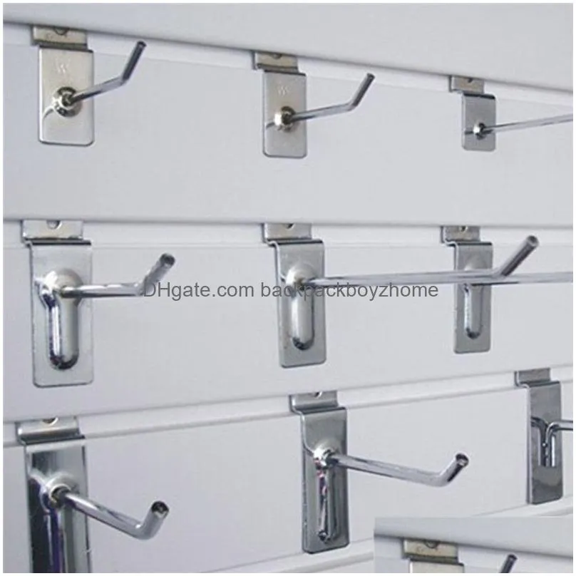 slotted hook goods shelves shop store slatwall single hook 4 size supermarket display fitting prong hanger