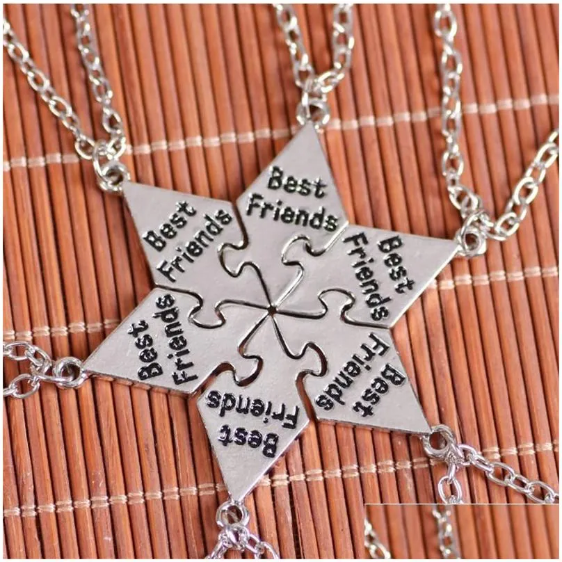 pendant necklaces 3/4/5/6/7/8/9/10pcs friend necklace for women adjustable choker chain stars moon geometric party jewelrypendant