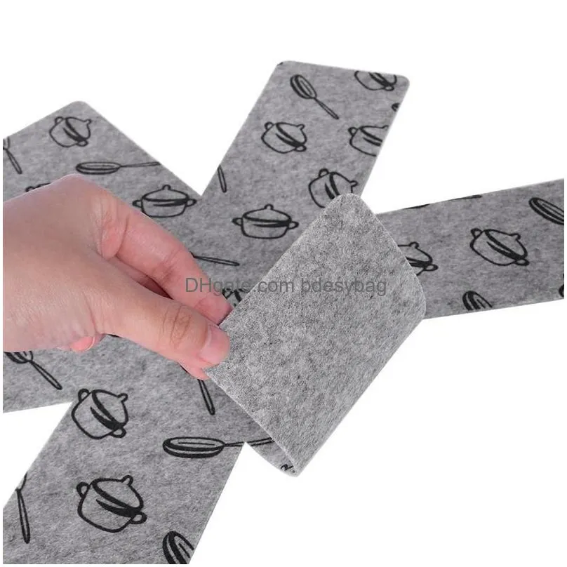 38cm cookware protectors mats gray divider pads to prevent scratching heat insulation pan pads protector tools