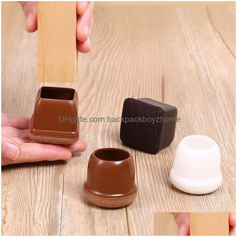 round square table chair leg protectors 0.75/1/1.25 inches floor furniture protectors bottom cover feet pads caps