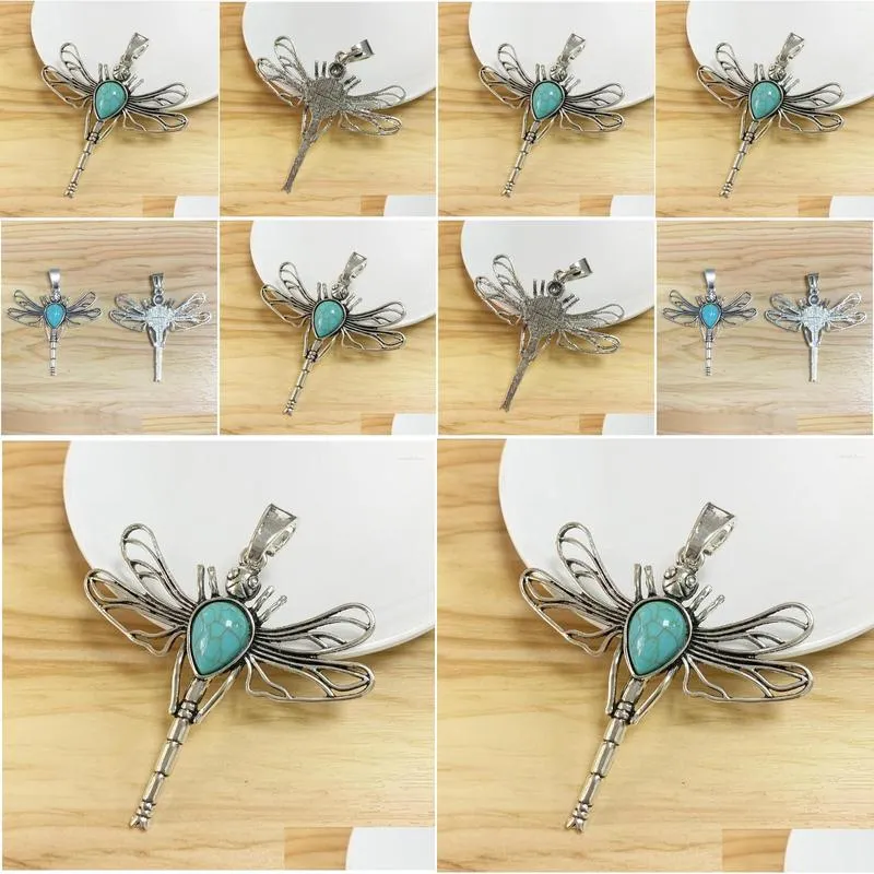 pendant necklaces 2 pieces tibetan silver large hollow dragonfly faux charms pendants for necklace jewelry making 74x64mm