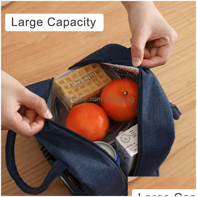 reusable insulated lunch bag cooler tote box pack adult kids bento lunch thermal food container bags