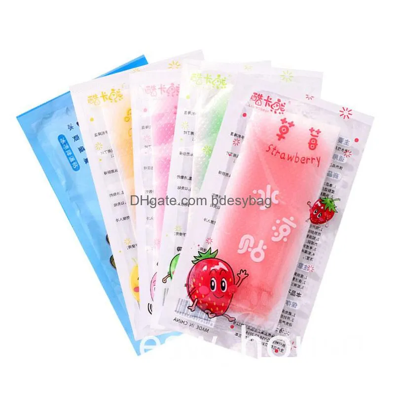 summer party fruity ice gel cold paste cooling sheets physical heat cooling sticker fever reduction stickers