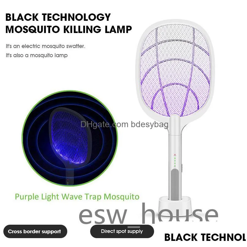 electric mosquito swatter mosquitoes killer lamp usb rechargeable electric bug zapper fly bat pest control supply