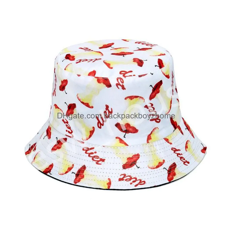 summer adult party hats uni fruit pattern orange peach lemon magon design outdoor anti sun hats