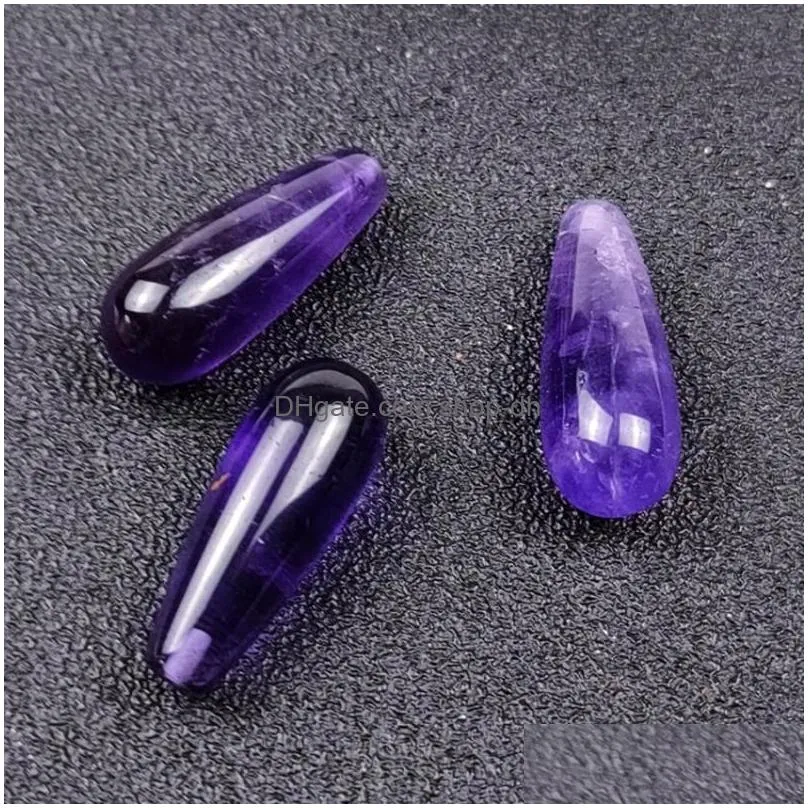 pendant necklaces wholesale 10 pcs natural amethysts stone tear drop for gift fashion jewelrypendant