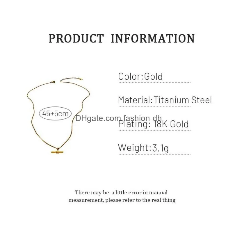 pendant necklaces monlansher cute long stick necklace gold color titanium steel thin chain for women minimalist jewelrypendant
