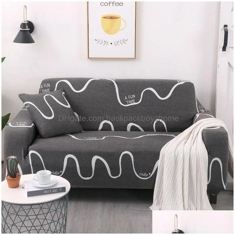 stretch sofa cover 1/2/3/4 seater sofa cover ins child room living room slipcovers dust proof elastic couch cover