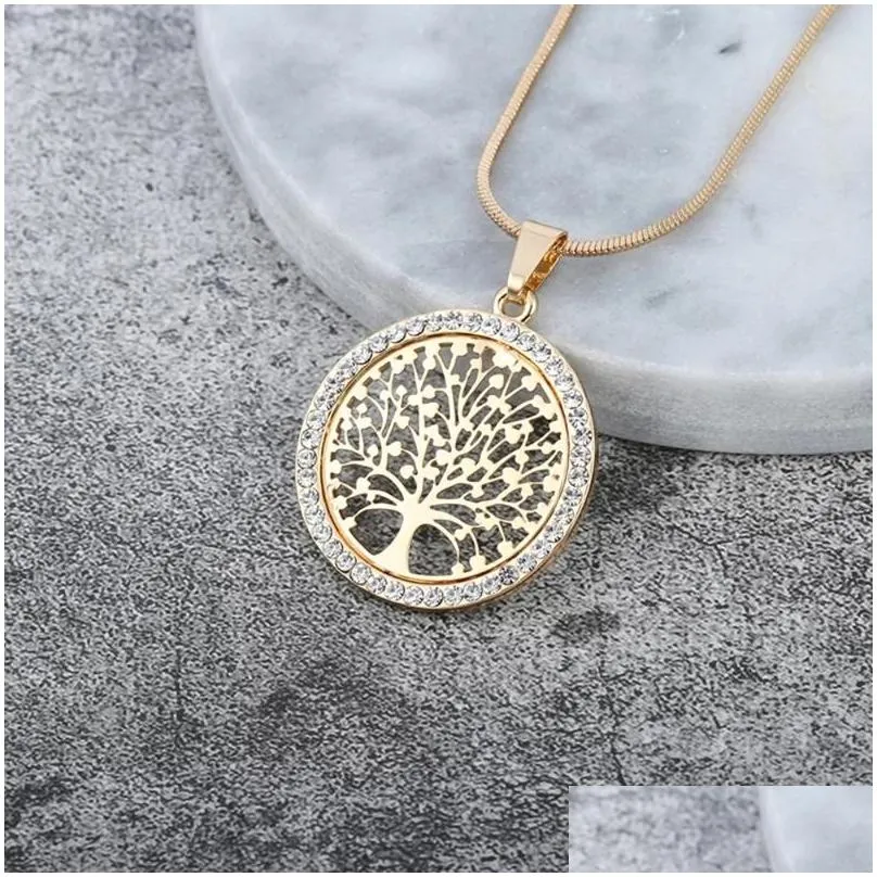 pendant necklaces arrival 925 sterling silver trendy tree chain necklace for women girls fashion jewelry wholesale