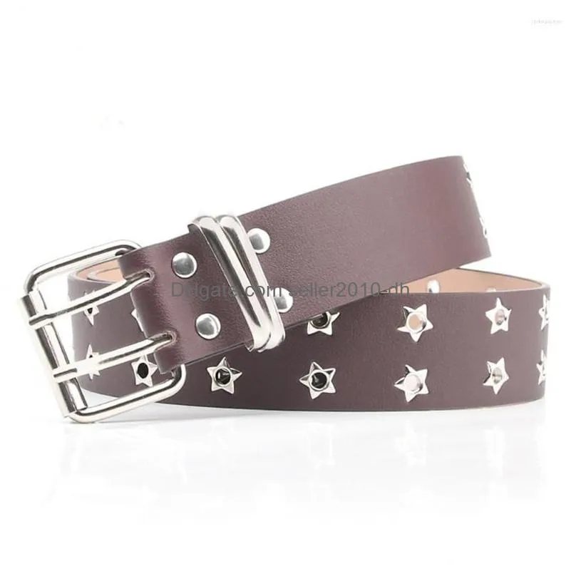 belts female fashion casual punk style jeans decorated star double exhaust hole belt k830