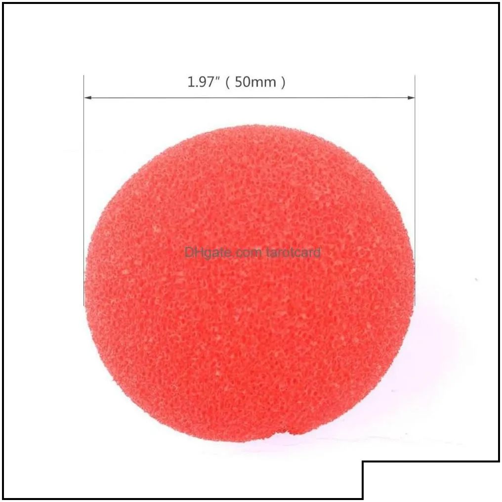 wholesale 1000 pcs/lots party sponge ball red clown magic nose for halloween masquerade christamas decors accessory drop delivery 2021