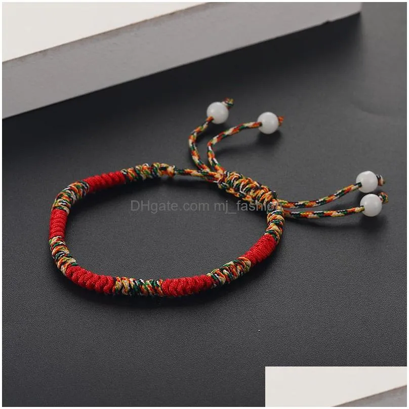 bohemian ethnic fashion braided bracelet for women men lucky red rope string handmade woven bracelet valentines day jewelry gift