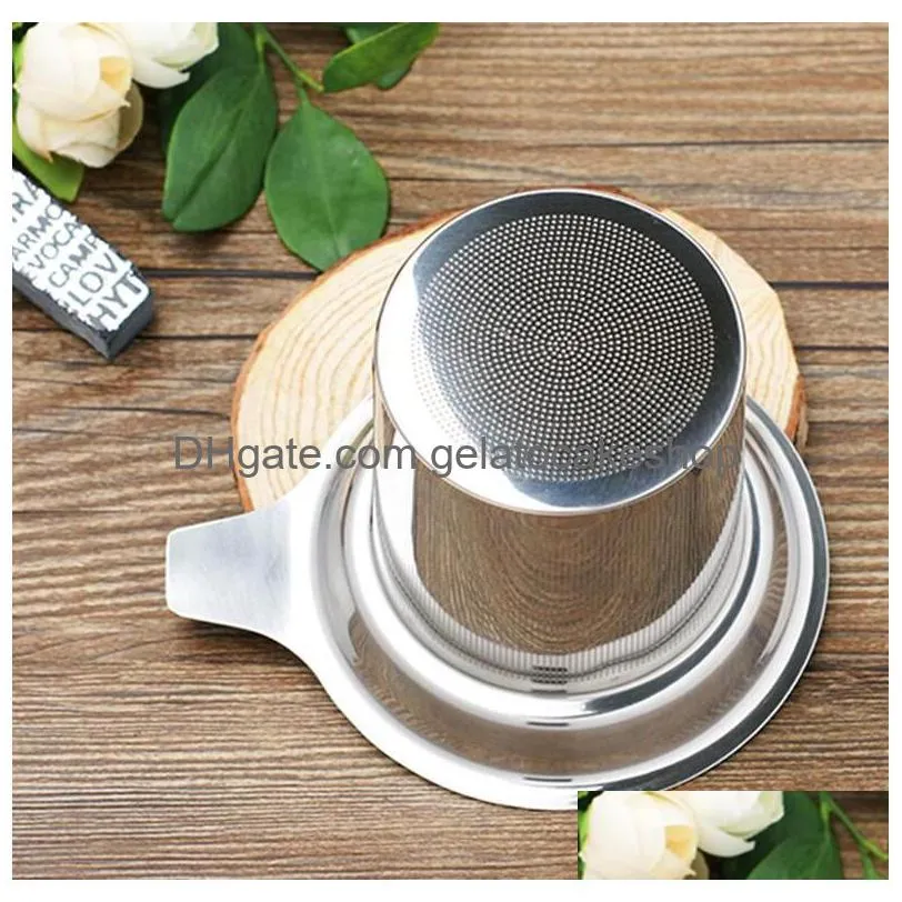  arrive stainless steel mesh teas infuser reusable strainer loose tea leaf filter dhs