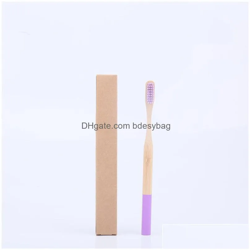 bamboo toothbrush disposable adult round handle bamboo toothbrush softbristle bamboo fibre toothbrush hotel hostel accessory tools