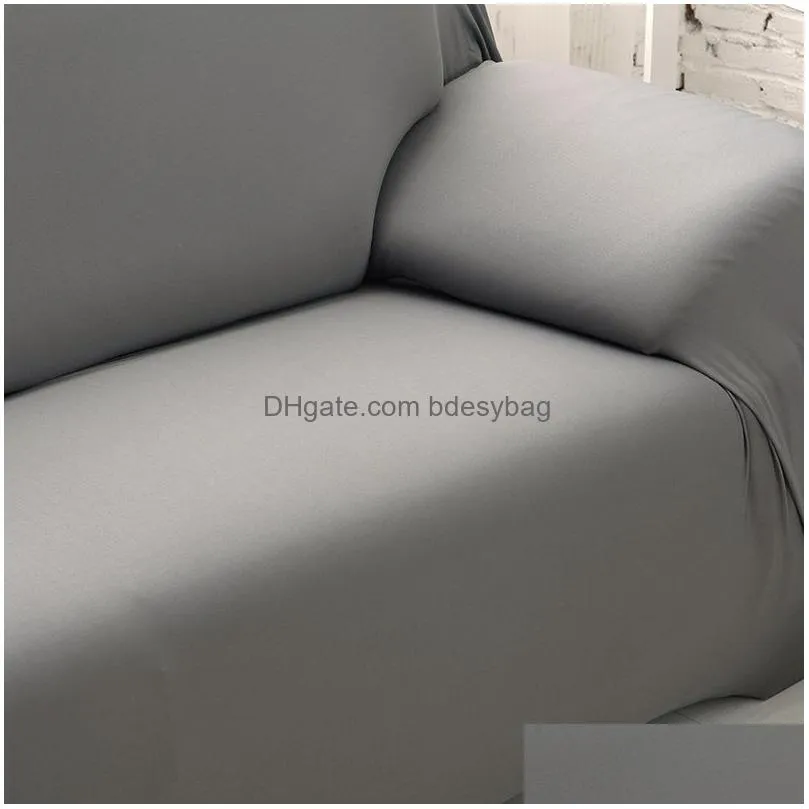 1/2/3/4 seater sofa cover polyester solid color nonslip couch covers stretch furniture protector living room settee slipcover