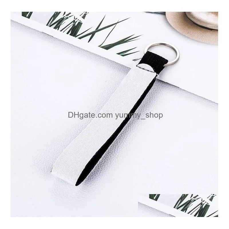 sublimation blank neoprene wristlet lanyards strap neoprene wristlets keychain wrist lanyard keychains holder party gif