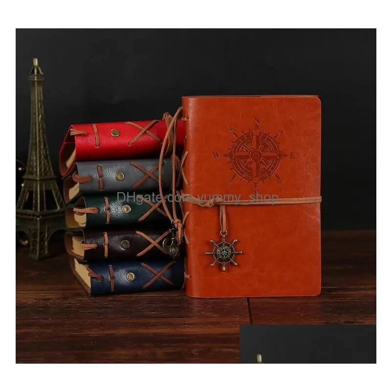 vintage garden travel diary notepads kraft papers journal notebook spiral pirate notepads school student classical books