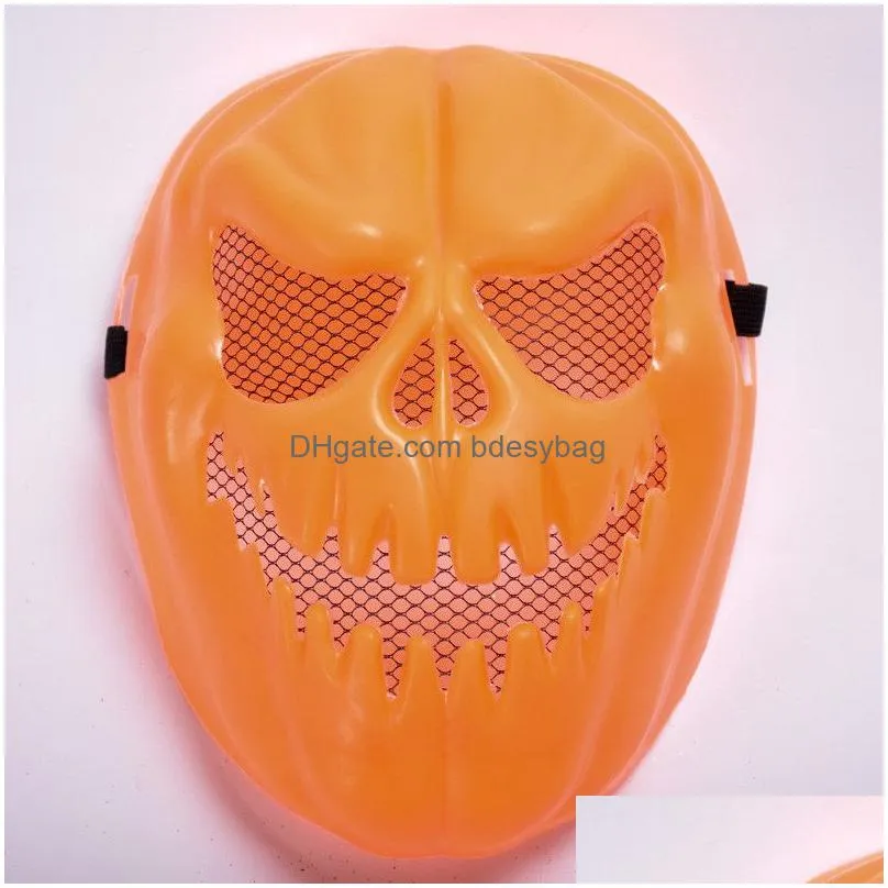 halloween pumpkin mask plastic cosplay face mask jack mask full face cosplay masks halloween terror props