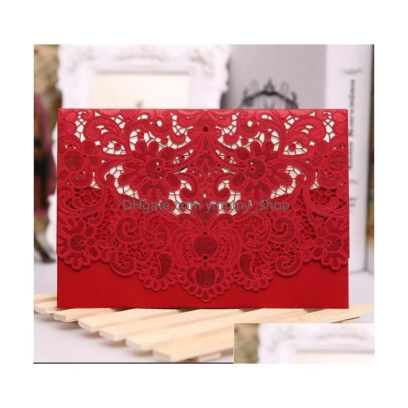  champagne floral laser cut wedding invitations table card seat card place card for wedding favors and gifts 100pcs dhs 