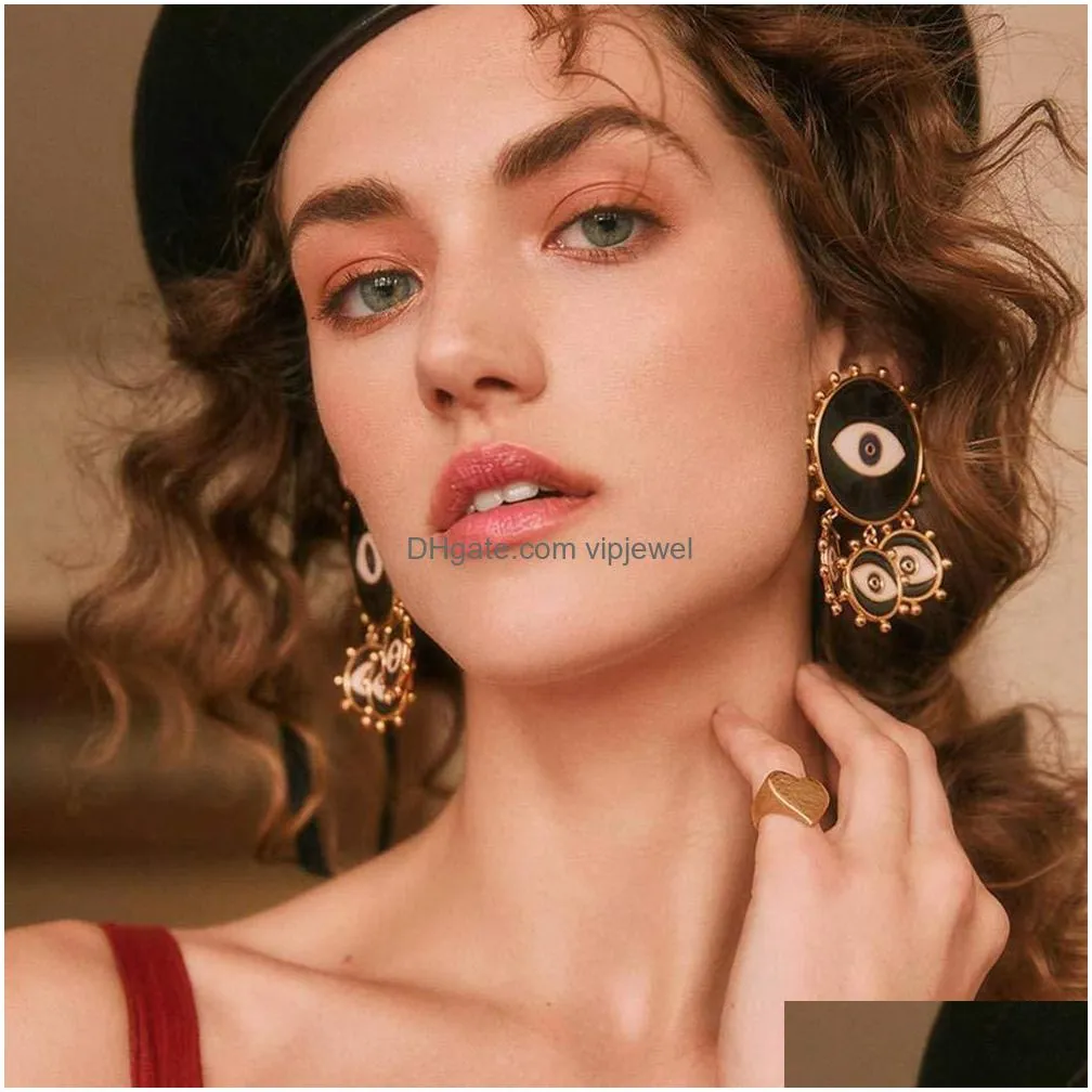 retro turkey evil blue eyes earrings charm drop dangle earrings for women tassel earrings wholesale