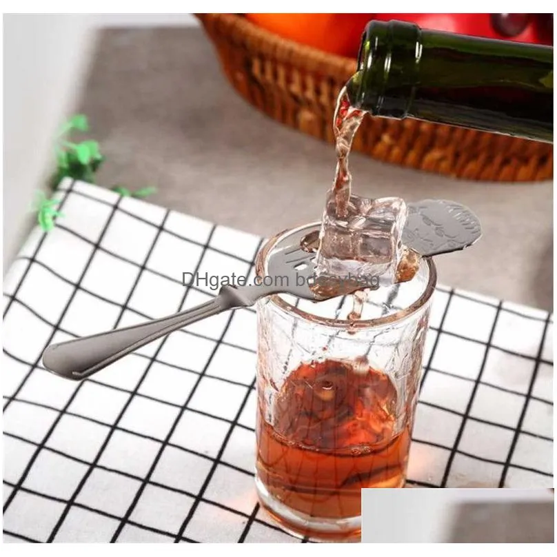 stainless steel absinthe spoons wire mixed strainer cocktail shaker drinking colander filter bar wormwood spoon bar accessories