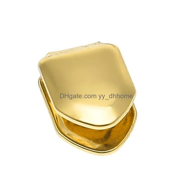 high quality mens gold silver plated teeth dental grillzs single tooth fashion hip hop jewelry