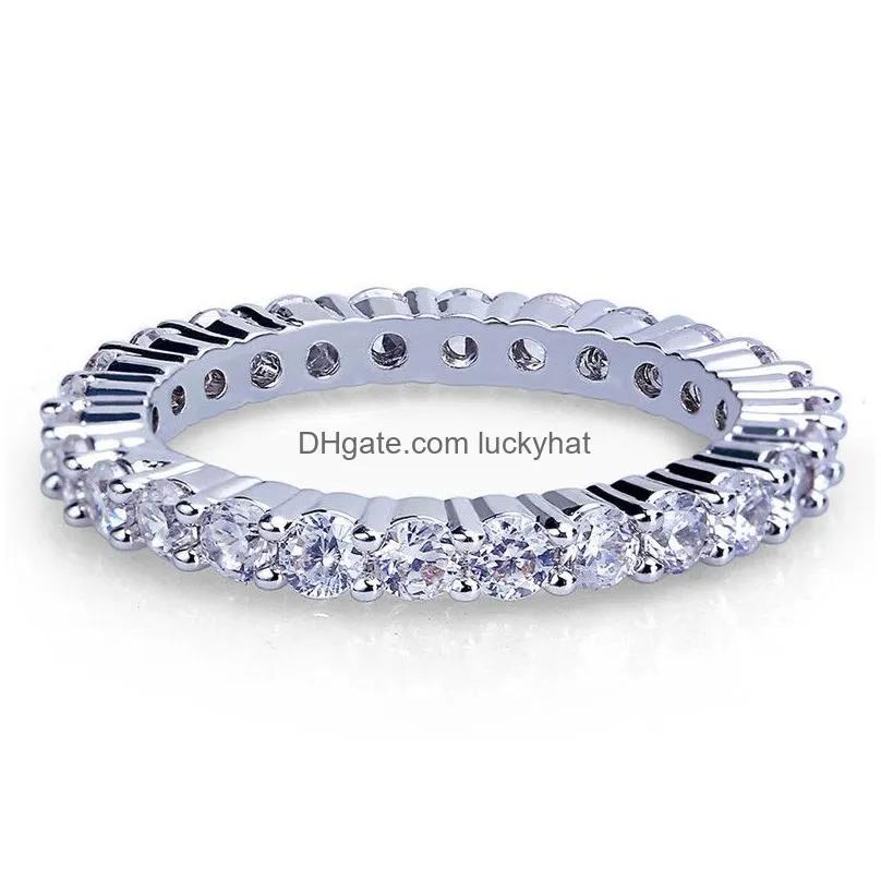iced out diamond rings for mens gift with full cubic zirconia ring hip hop jewelry