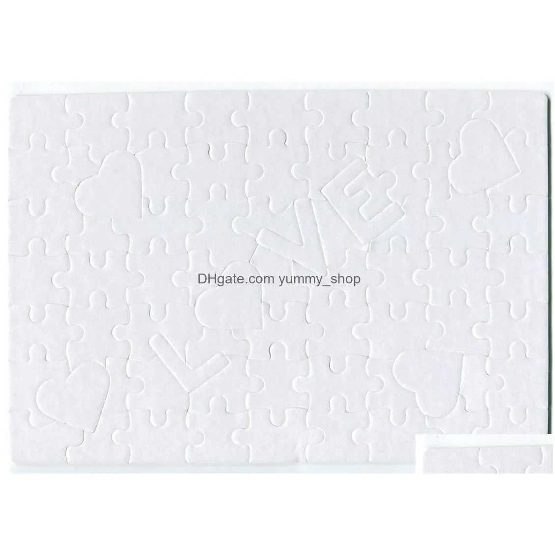 a4 love blank sublimation jigsaw puzzle heat press thermal transfer crafts diy white puzzles jigsaw for sublimation children toys diy