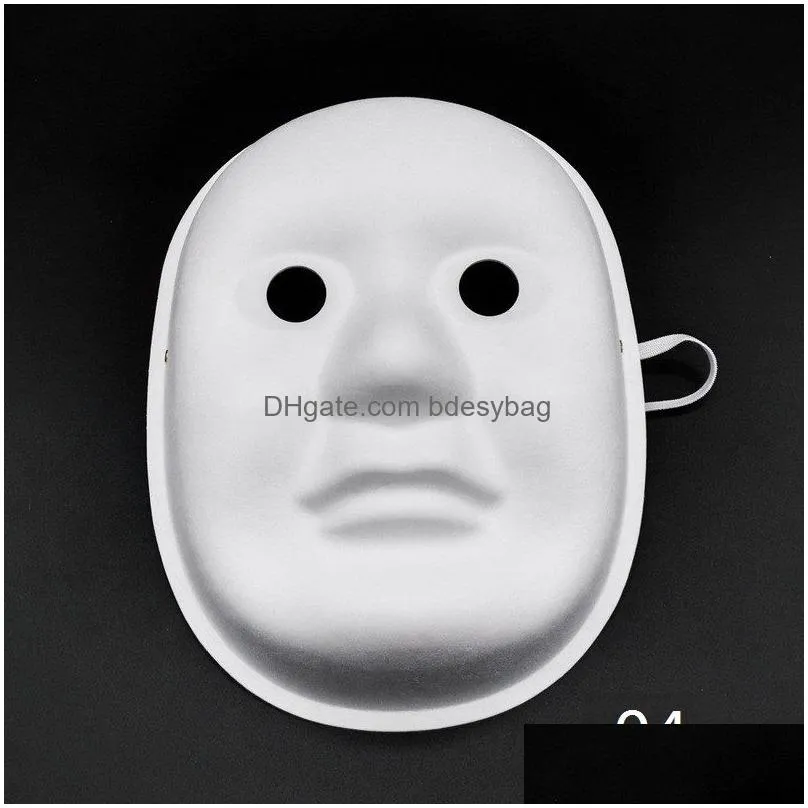 paper diy party mask white painting halloween chirstmas party mask children diy creative masks kindergarten painting mask