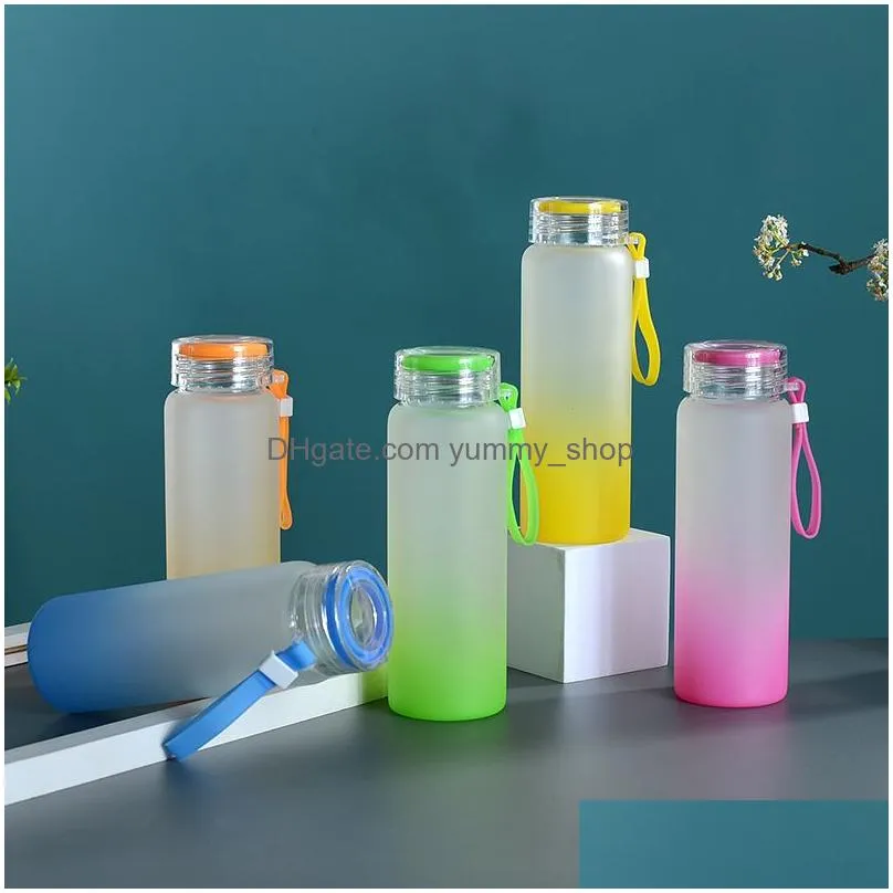 Frosted Blank Colored Sublimation Water Bottles 17oz Cans / Tumbler / 5  Pack 