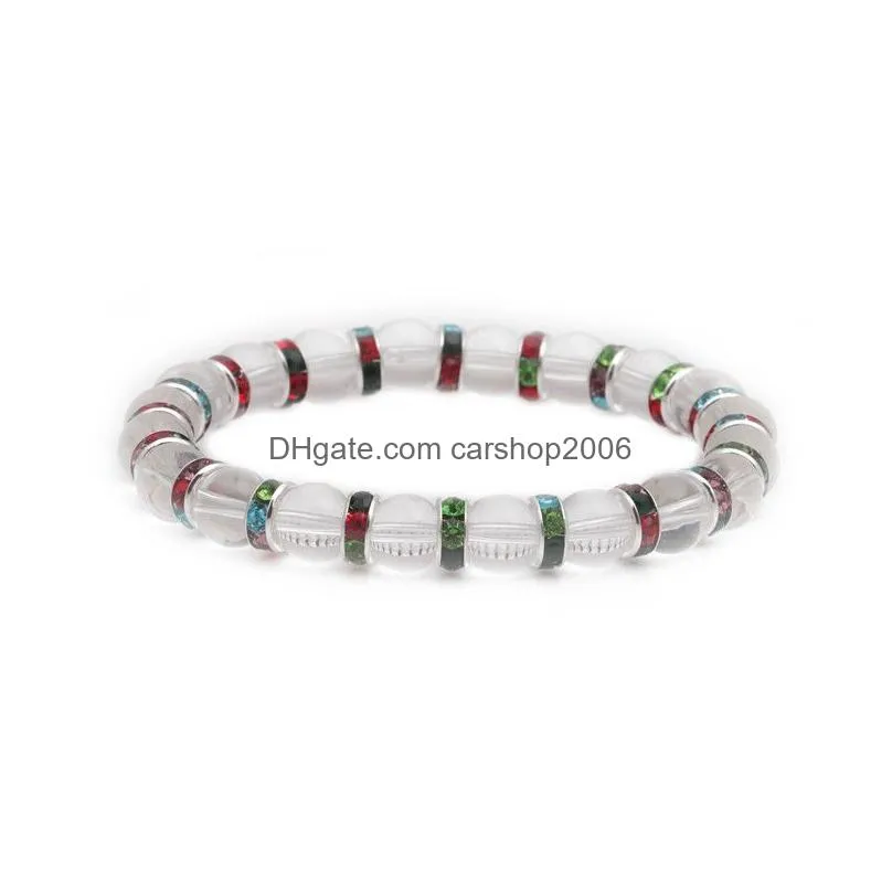 wholesale diy handmade 8mm agate beaded bracelet diy crystal bracelets for women friendship bracelets gift